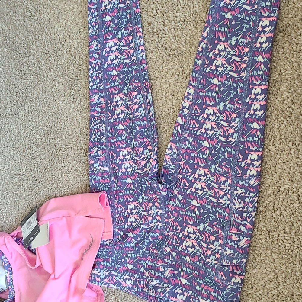 Eddie Bauer Extra Mile Trail Tight Leggings & Top Set in Begonia 🆕️ - Picture 3 of 6